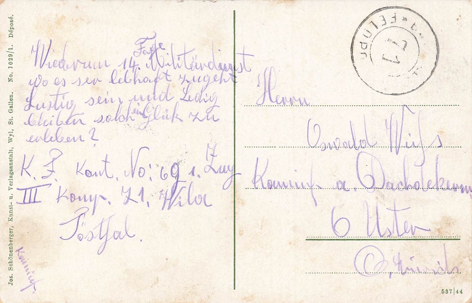 Cartoline postali: Militare Militär Militaire Feldpost – Usato da Biasca venduto da Blenio71 1