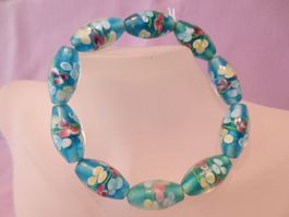 Murano Glas Armband Hellblau Nr. 2