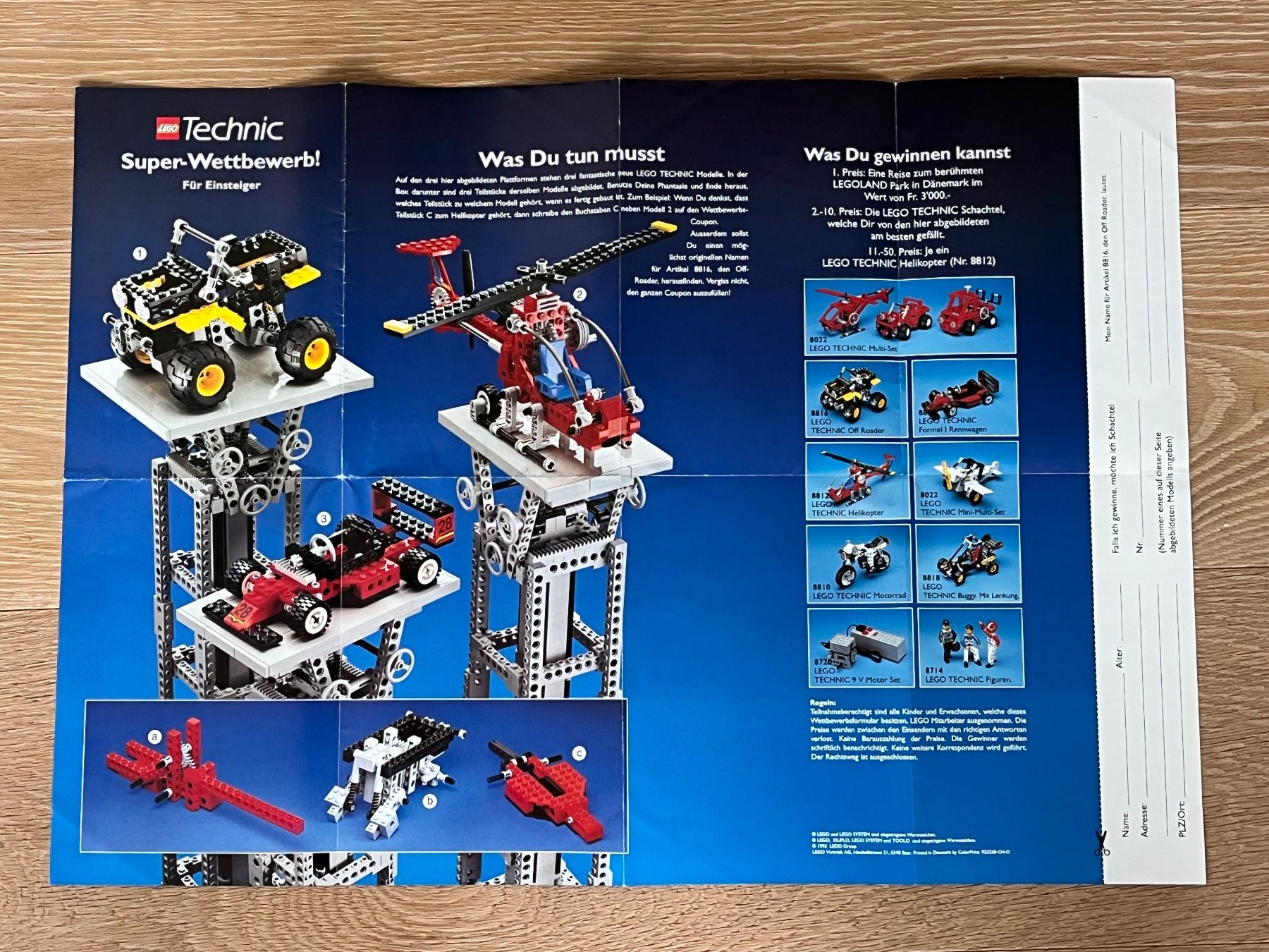 Foto & Immagini: Lego Technic Poster / Wettbewerb von 1993 – Usato da Winterthur venduto da Wusa01 1