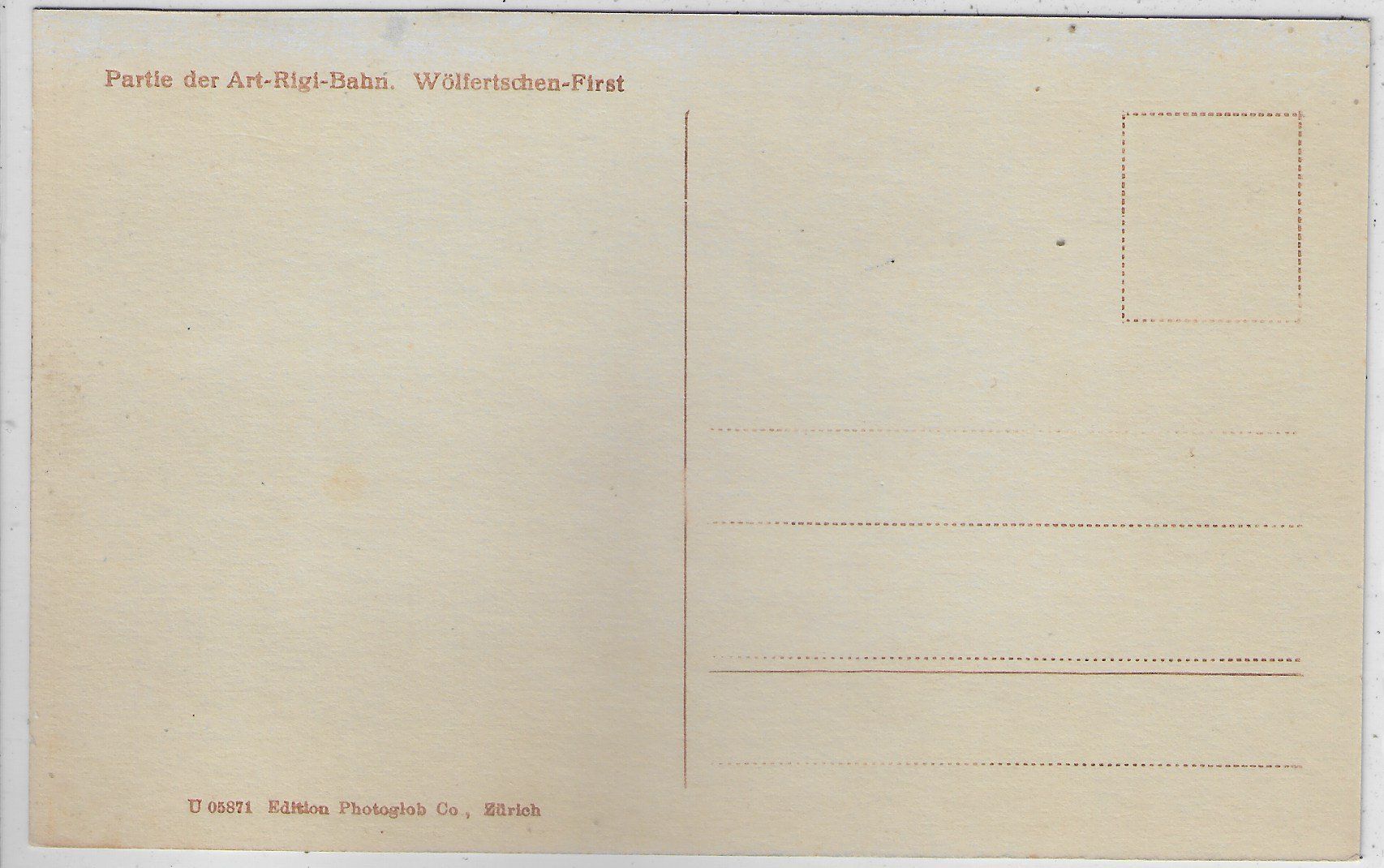Ansichtskarten: Partie der Arth-Rigi-Bahn ARB - Wölfertschen-First – Gebraucht aus Ettingen von Kartenplanet 1