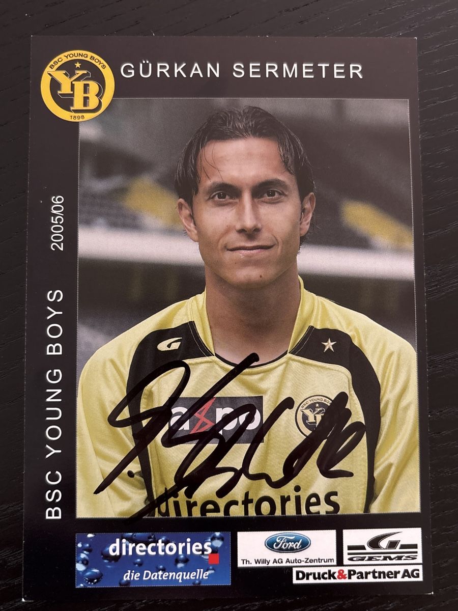 YB Gürkan Sermeter Autogrammkarte signiert Fussball (Gebraucht) in ...