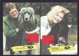 4 MK Hunde mit Sondermarke Blindenwesen
