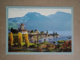 AK Spiez Partie am Thunersee mit Schloss