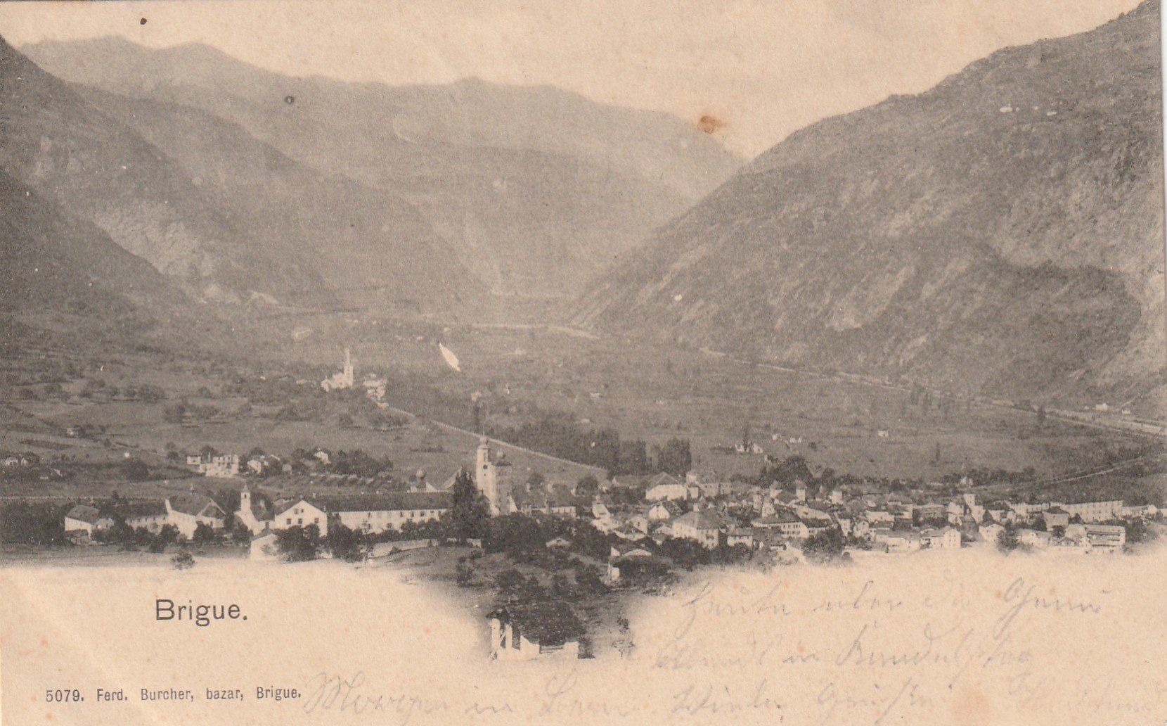 Cartoline postali: Alte Ansichtskarte Brigue , Schweiz, 1902, mit Stempel 1902 – Usato da Rupperswil venduto da Ema10