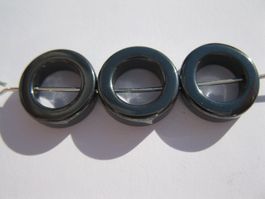 5 Perlenrahmen Hämatit, Ring, 12mm