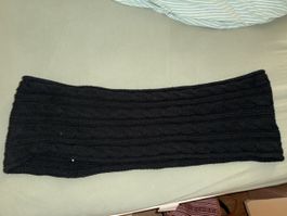 Schwarzer Strick-Loop/Schlauchschal