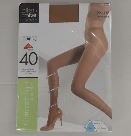 Ellen Amber Compact Light Strumpfhose 40den GrXXL Sun Kissed
