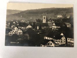 Ansichtskarte Affoltern a.A. mit Kirche Detailkarte 1924