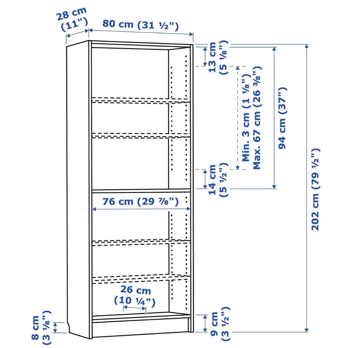 Ikea Étagères: IKEA Bücherregal BILLY Schwarz 80x28x202 – D'occasion à Uster par nic_nb77 5