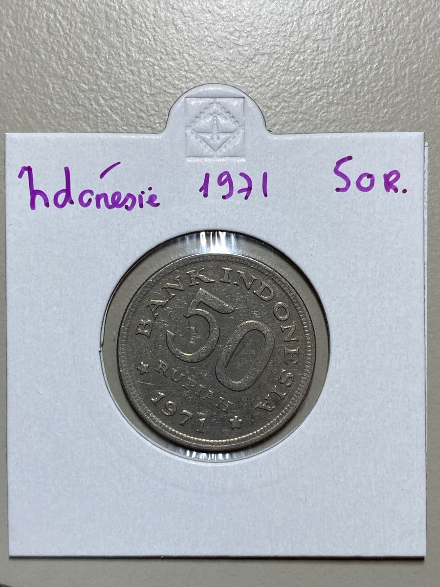 Tutti le monete: Indonésie - 50 Rupiah - 1971 – Usato da Payerne venduto da Mike1682