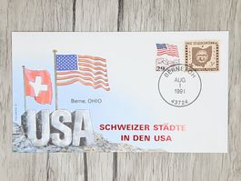 CL07 Enveloppe + Timbre USA 1991