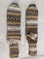 Warme, handgestrickte Wollsocken, Grösse ca. 40-42