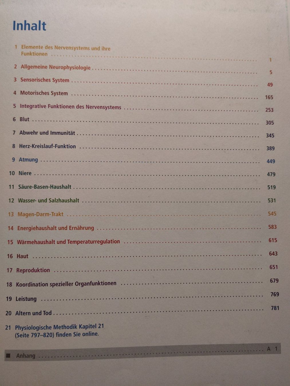 Libri: Lehrbuch: Physiologie – Usato da Bülach venduto da Tiefschlaflos 2