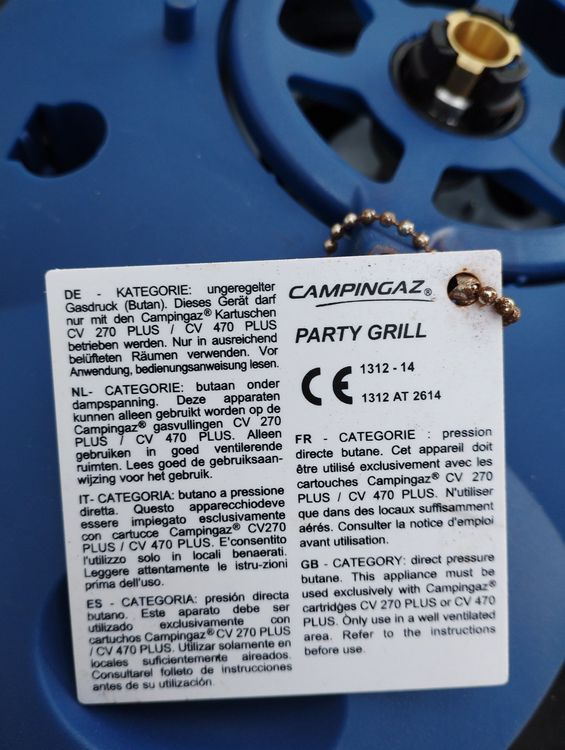 CAMPINGAZ PARTY GRILL 1350W mit 2 Gaskartuschen Kaufen auf Ricardo
