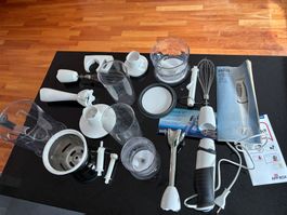 Braun Multiquick und Minipimer MR 6500, Weiss / Grau Set TOP