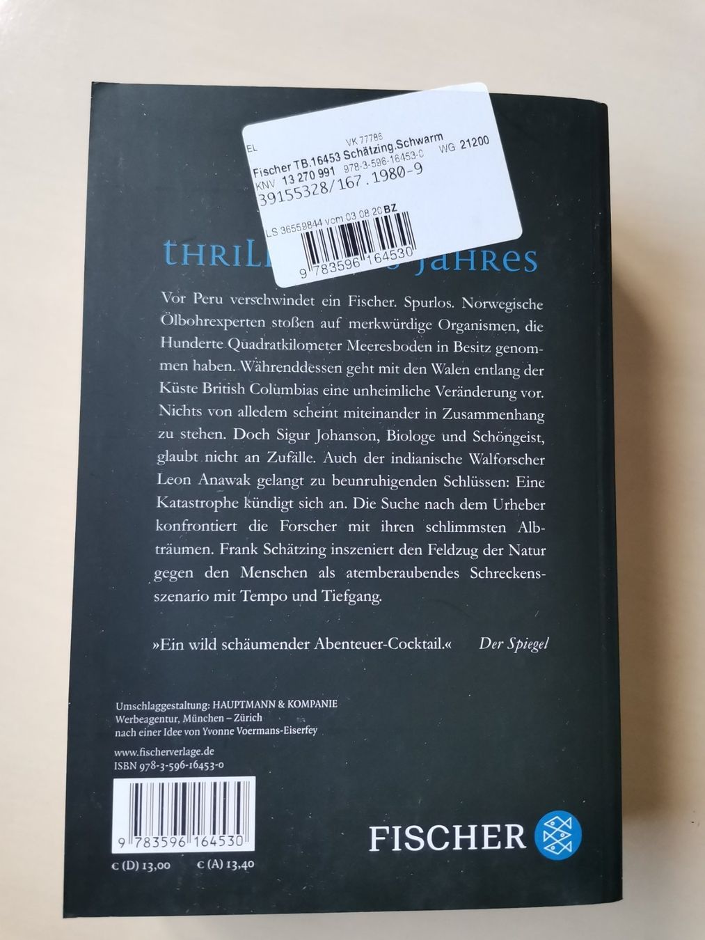 Bücher: Der Schwarm, Frank Schätzing – Gebraucht aus Liestal von  1