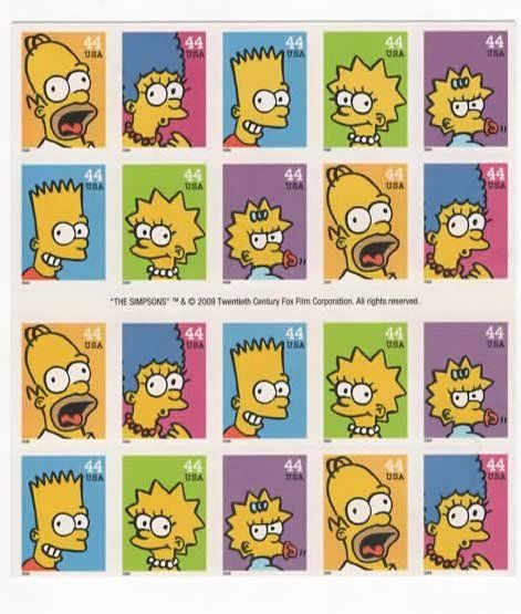 Tutti i francobolli: USA - Bogen** : THE SIMPSONS   / ( A – Usato da Ruggell venduto da Masescha