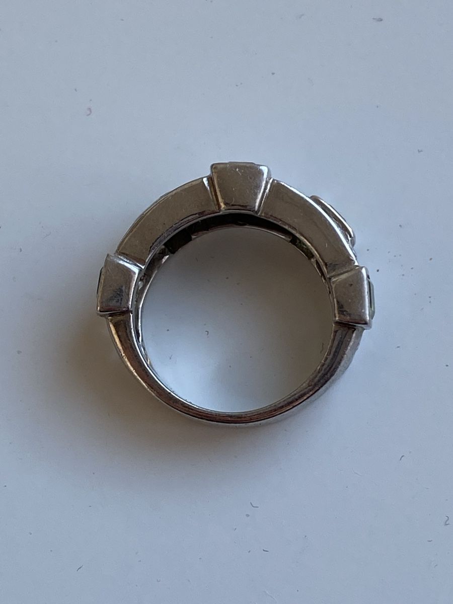 Anelli: Silber 925 Massiv Ring mit Peridot Steinen – Usato da Givisiez venduto da sgu_k58r 2