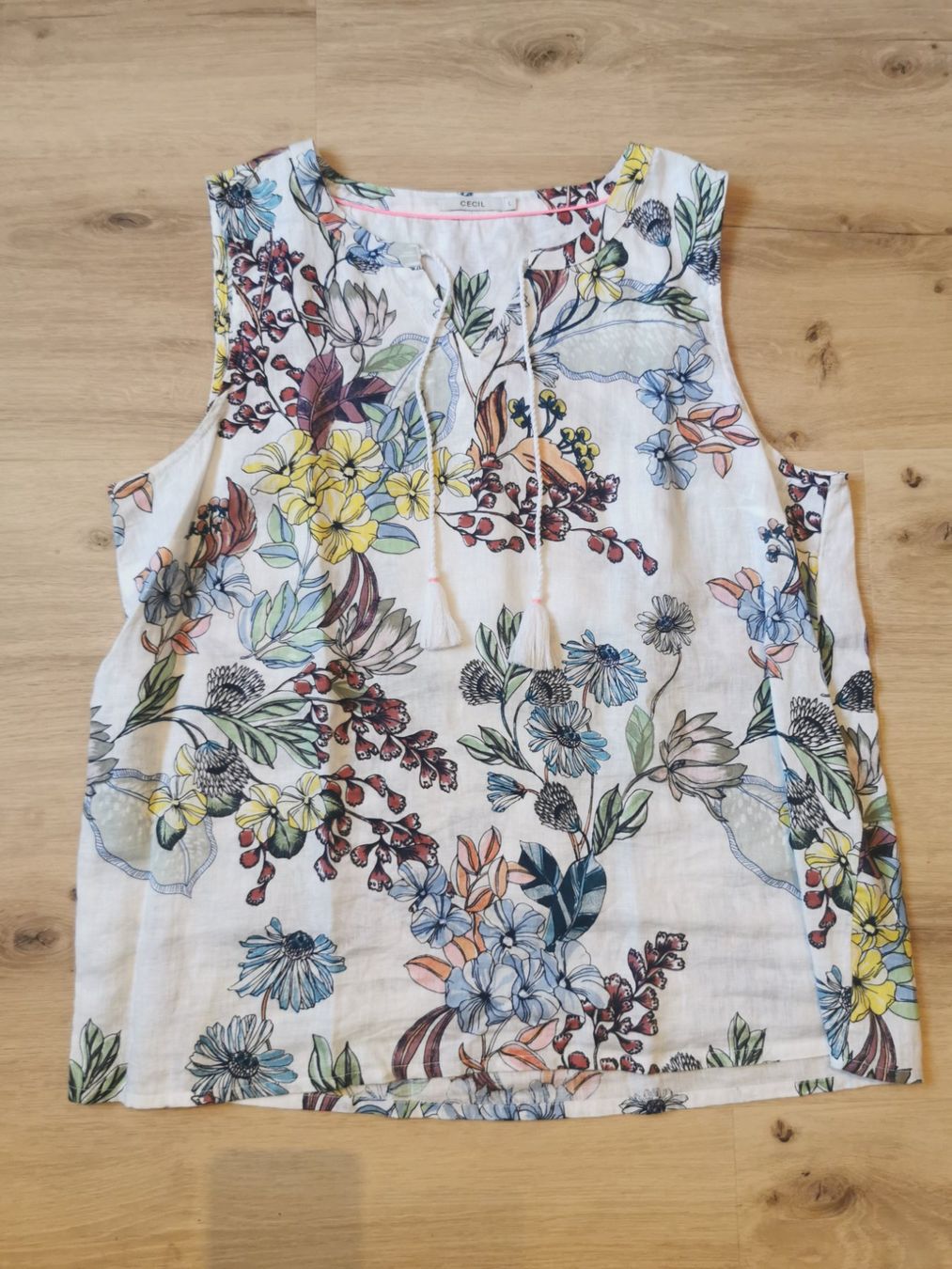 Cecil Camicette: Sommerliche Trägerbluse/-shirt 100% Leinen – Usato da Grosswangen venduto da Weidhof6