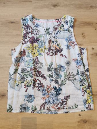Sommerliche Trägerbluse/-shirt 100% Leinen