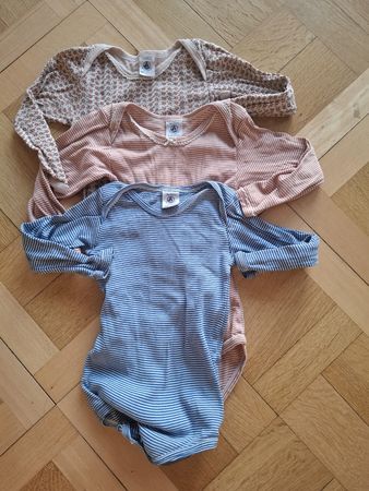 Lot de 3 bodies manches longues Petit Bateau 24m