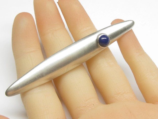 Spille & Fermagli: Vintage Stab Brosche Silber 925 Lapislazuli – Usato da Ermatingen venduto da Decovin