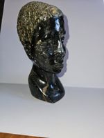 Natursteinskulptur Kopf Afrika Kinderfigur