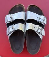 Birkenstock Sandalen Silber Grösse 38 gebraucht