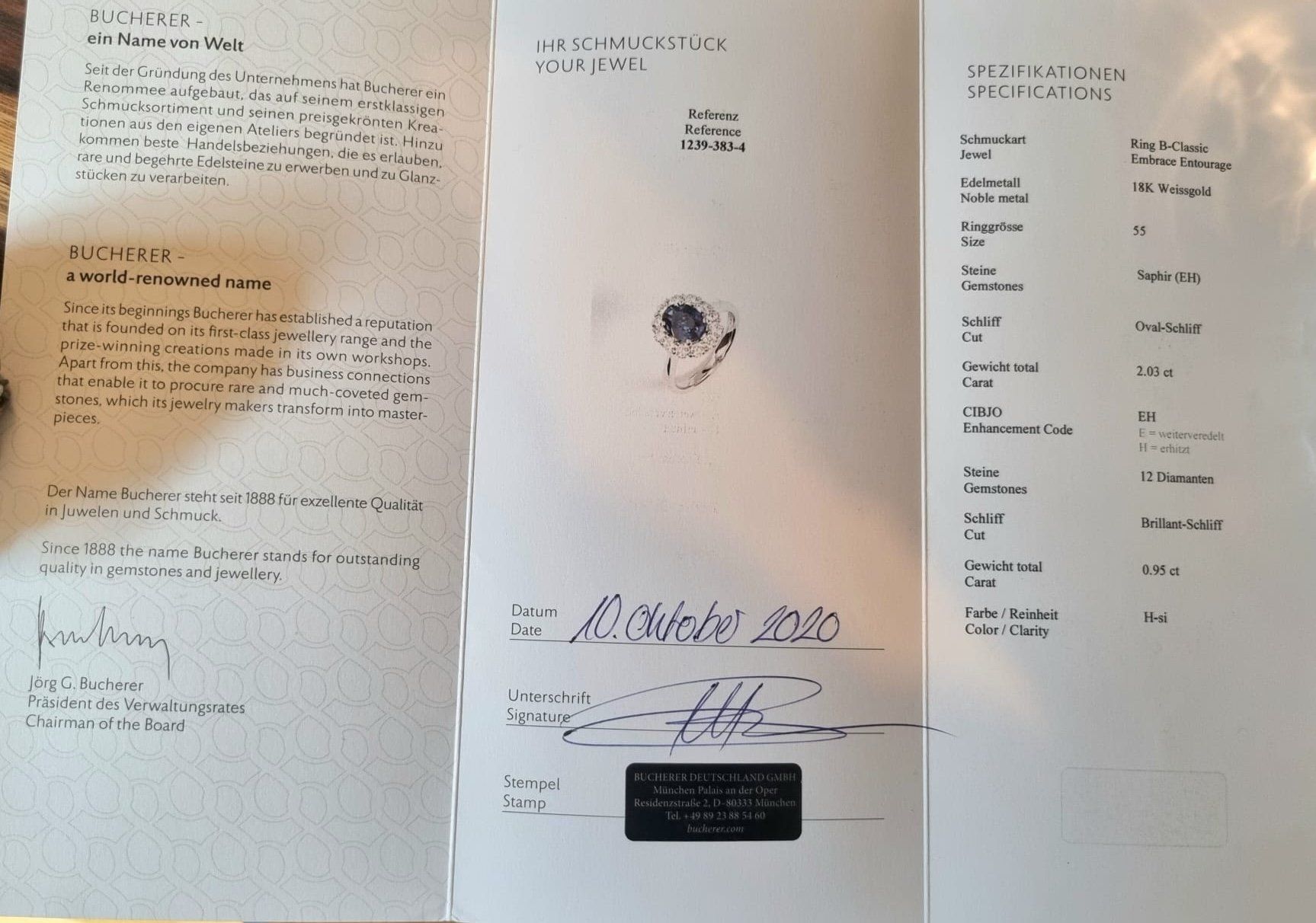 Bucherer Anelli: Exklusiver Bucherer Fine Jewellery Ring – Usato da Liestal venduto da Namus 4