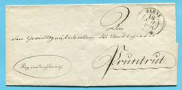 Umschlag von Berne nach Pruntrut 1838