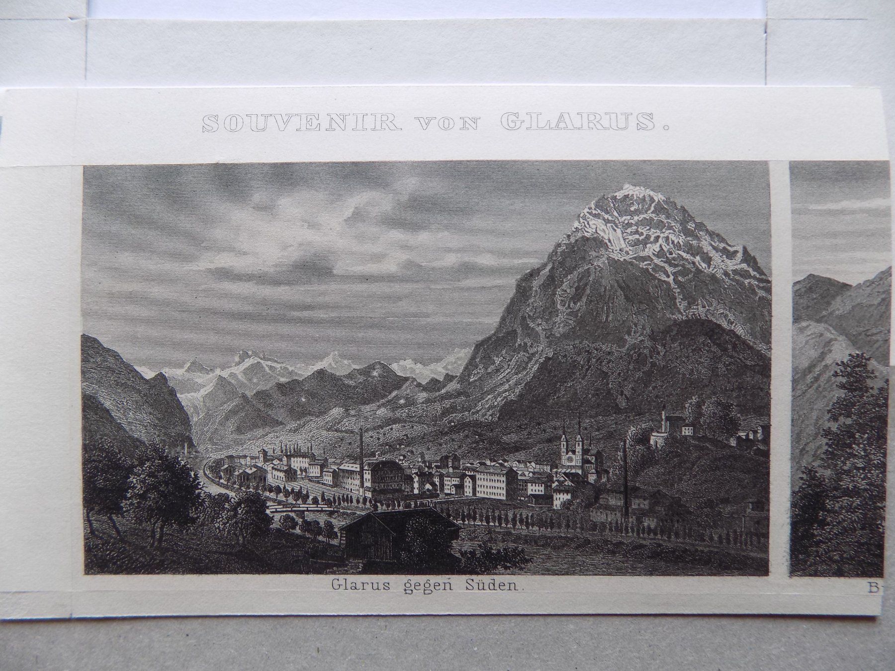Incisioni: Glarus gegen Süden Passepartout – Usato da Risch venduto da Rischli15 5