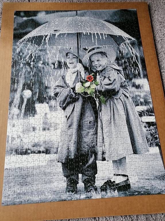 Puzzle: puzzle schwarz weiss mit rose – Usato da Aesch BL venduto da desi1991 1