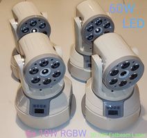 4xMoving Head Wash+ Green Laser 6 x10W LED RGBW + 50Mw Laser