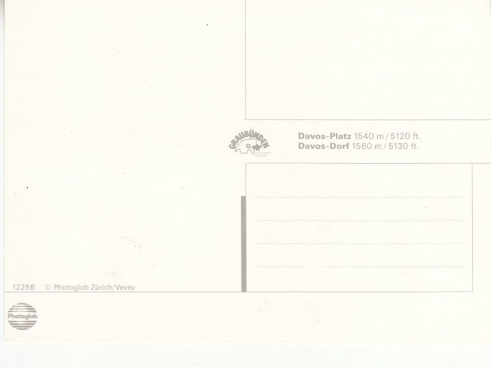 Cartoline postali: Davos ca. 1990 – Usato da Bürglen TG venduto da StampGraf 1