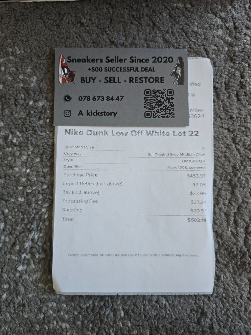 Scarpe da uomo: Dunk low off white Lot 22 – Usato da Bôle venduto da A_Kickstory 8