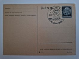 Deutsches Reich Postkarte Briefmarke 1937