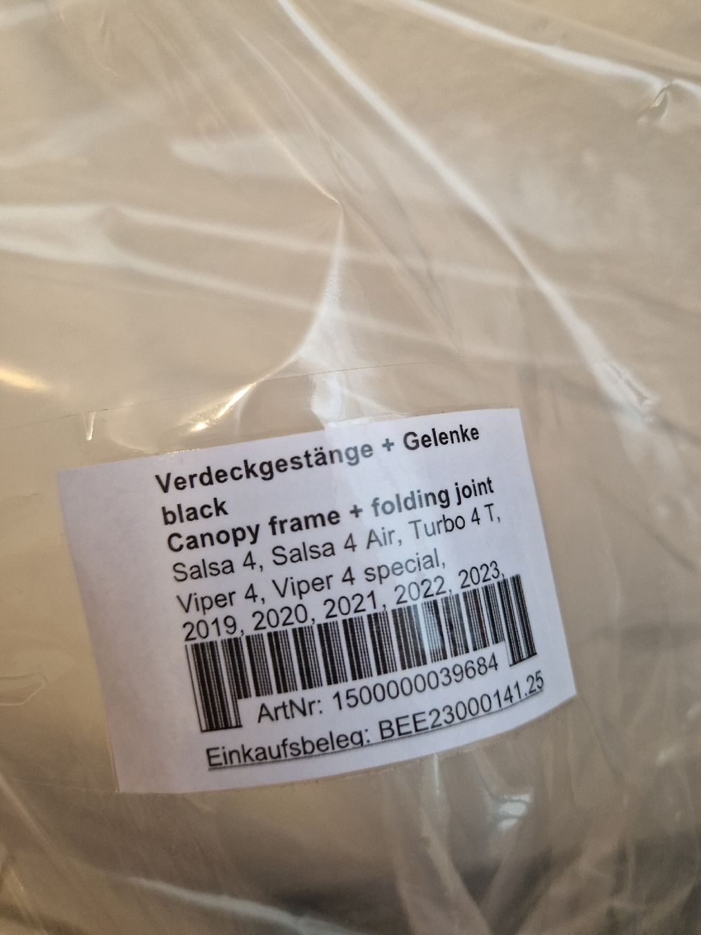 ABC Design Kinderwagen: Verdäckgestänge Ersatzteil – Neu und originalverpackt aus Luzern von fat_d59v 1