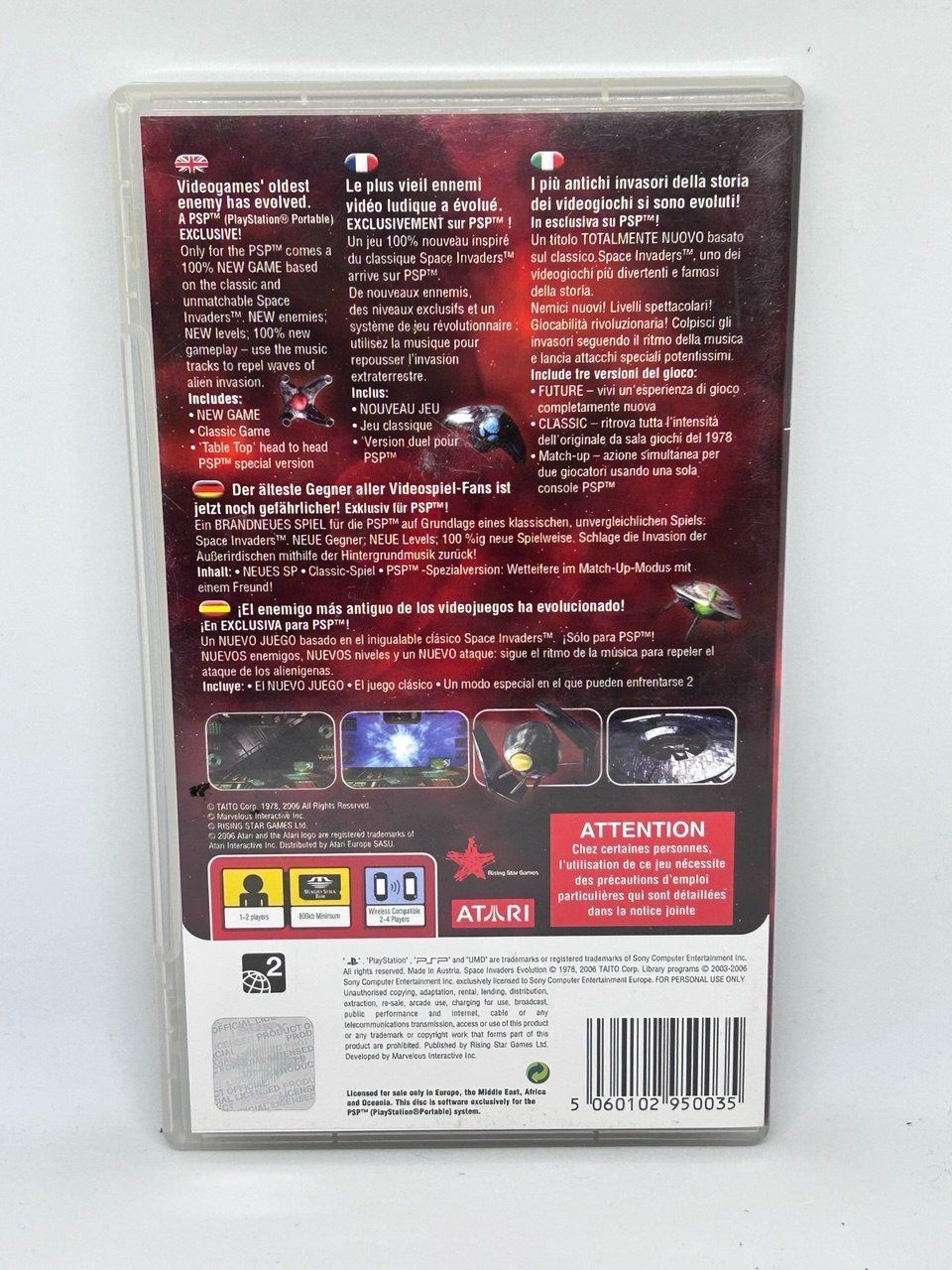 Sony Giochi: Space Invaders Evolution per PlayStation Portable – Usato da Giubiasco venduto da LorisVale 1