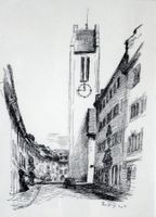 Theo Glinz, Lithographie, Ort unbekannt