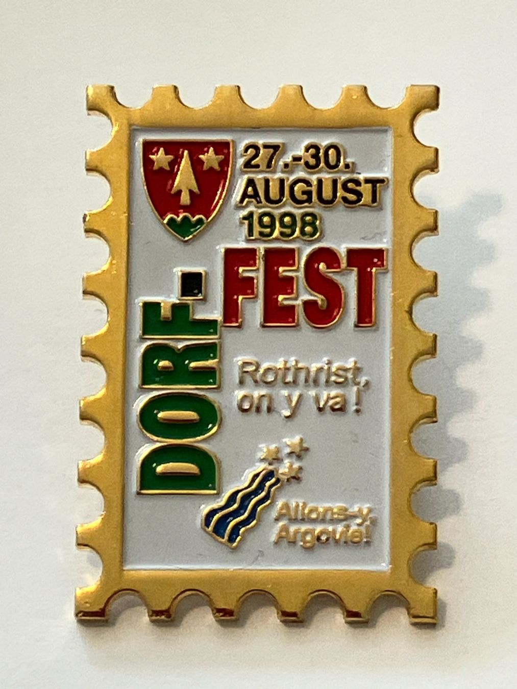 Placchette & Badge: 1 Pin Rothrist Dorffest 1998 – Usato da Basel venduto da djwwpp