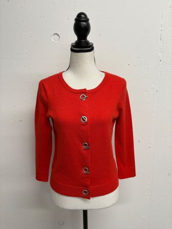 Premise Studio Cardigan aus Viskose Gr. M orange 3/4 Ärmel