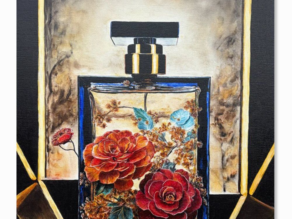 Dipinti: Acryl Gemälde Blumen 50x70 cm – Usato da Boll venduto da NRie 7