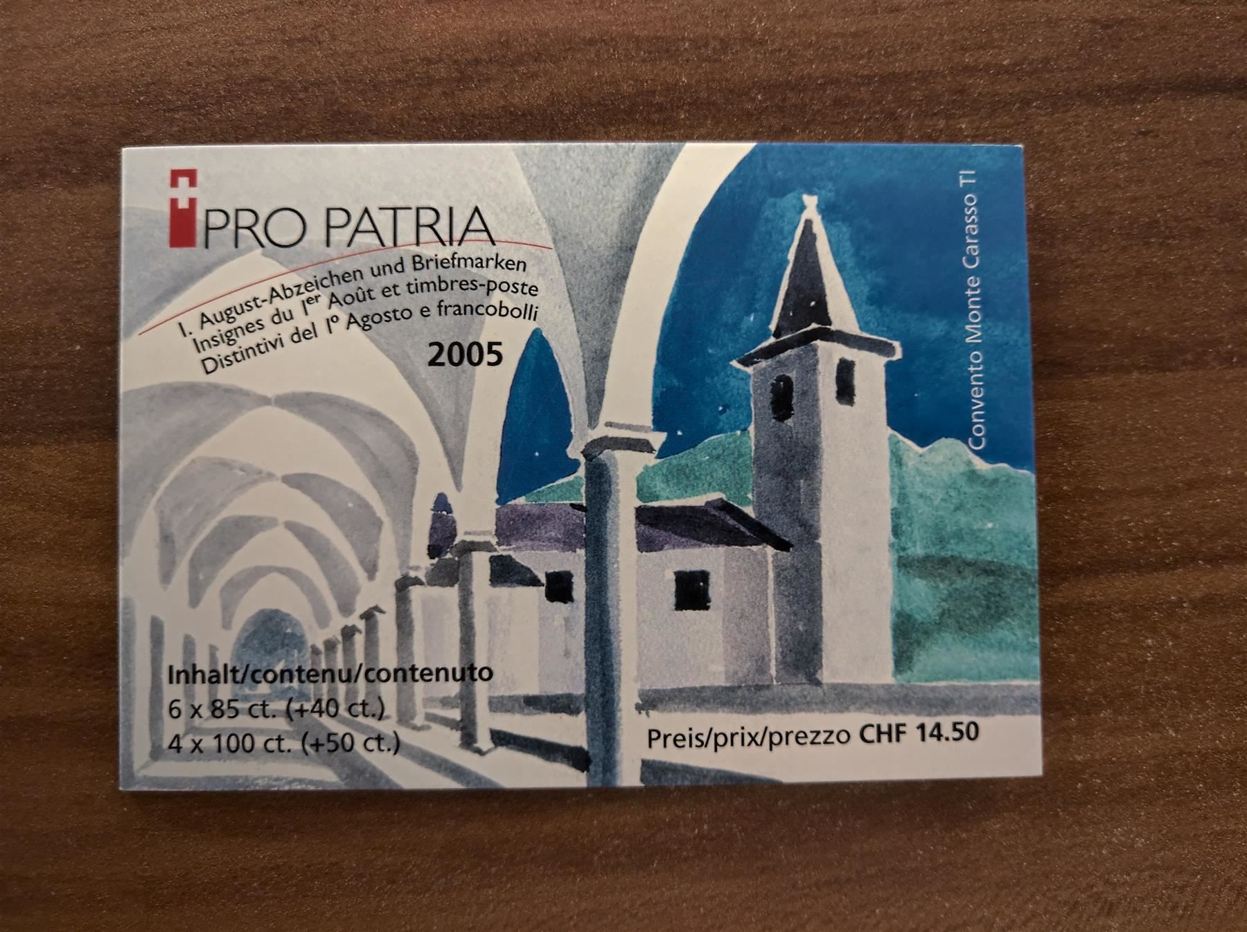 Tutti i francobolli: Markenheft Pro Patria 2005, Ersttag – Usato da Rickenbach SO venduto da Bytebull
