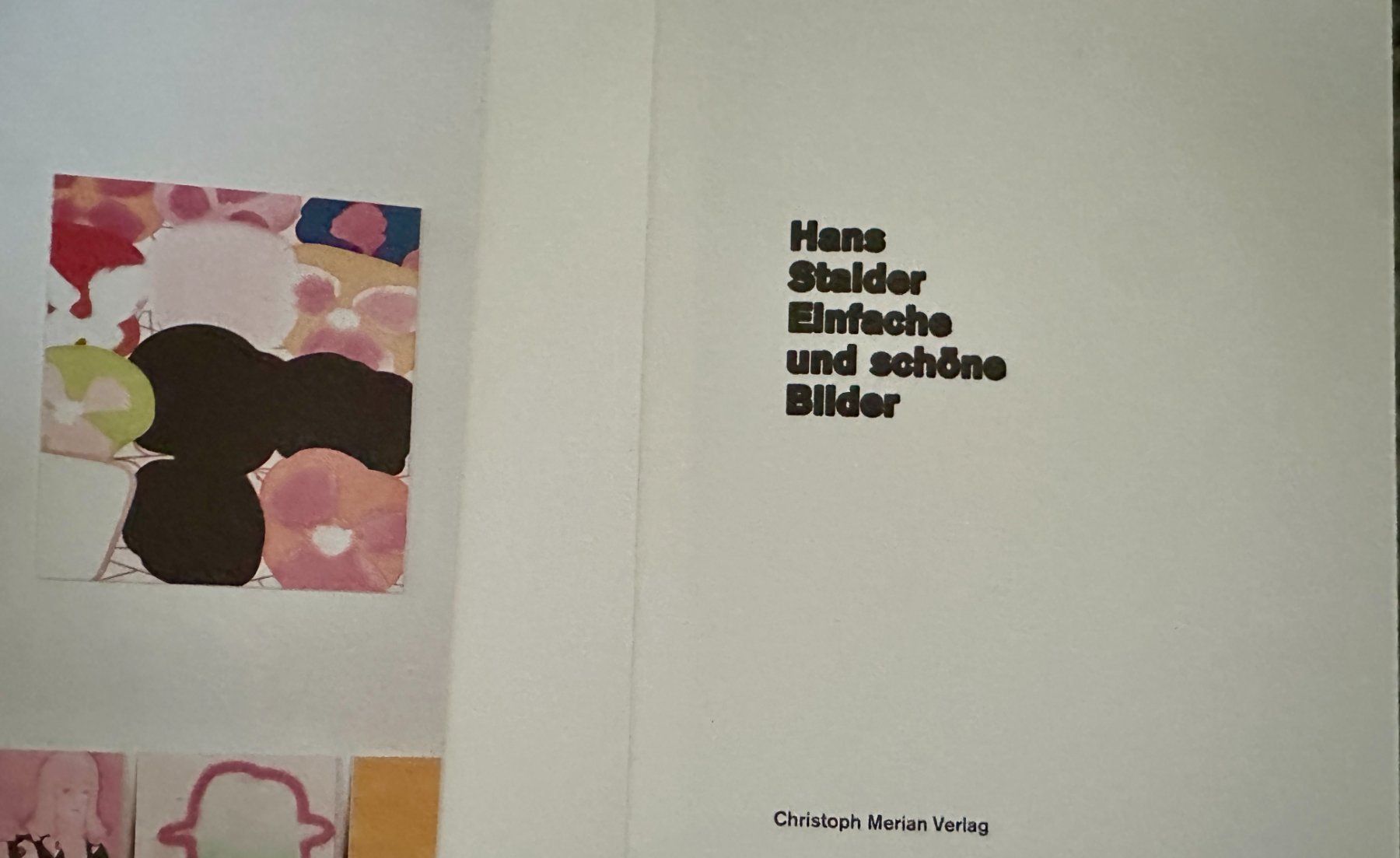 Libri: Hans Stalder: Einfache und schöne Bilder. – Usato da Zürich venduto da allp 1