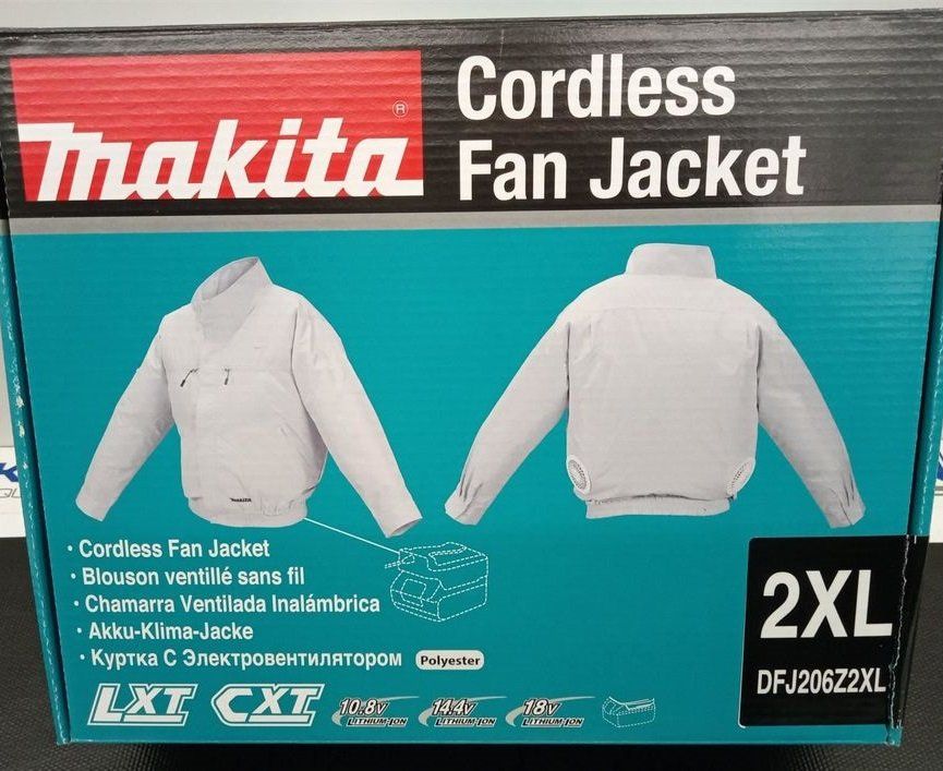 Makita Akku-Klima-Jacke DFJ304Z2XL, Größe XXL, 12 V max. - 18 V (ohne Akku, ohne