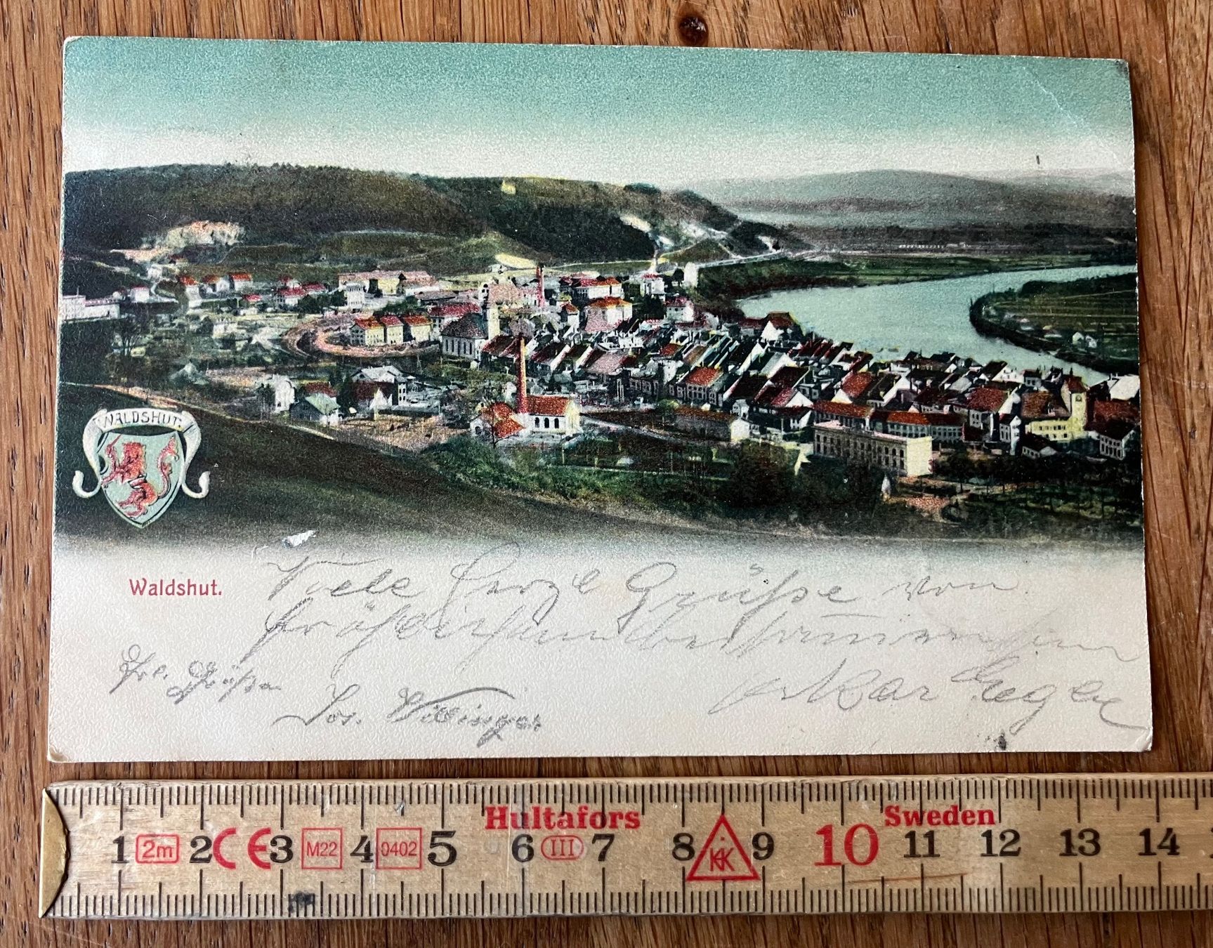 Ansichtskarten: Ansichtskarte Waldshut mit Stempel Rorschach Posthorn 10 R. – Gebraucht aus Waldstatt von breitaxt
