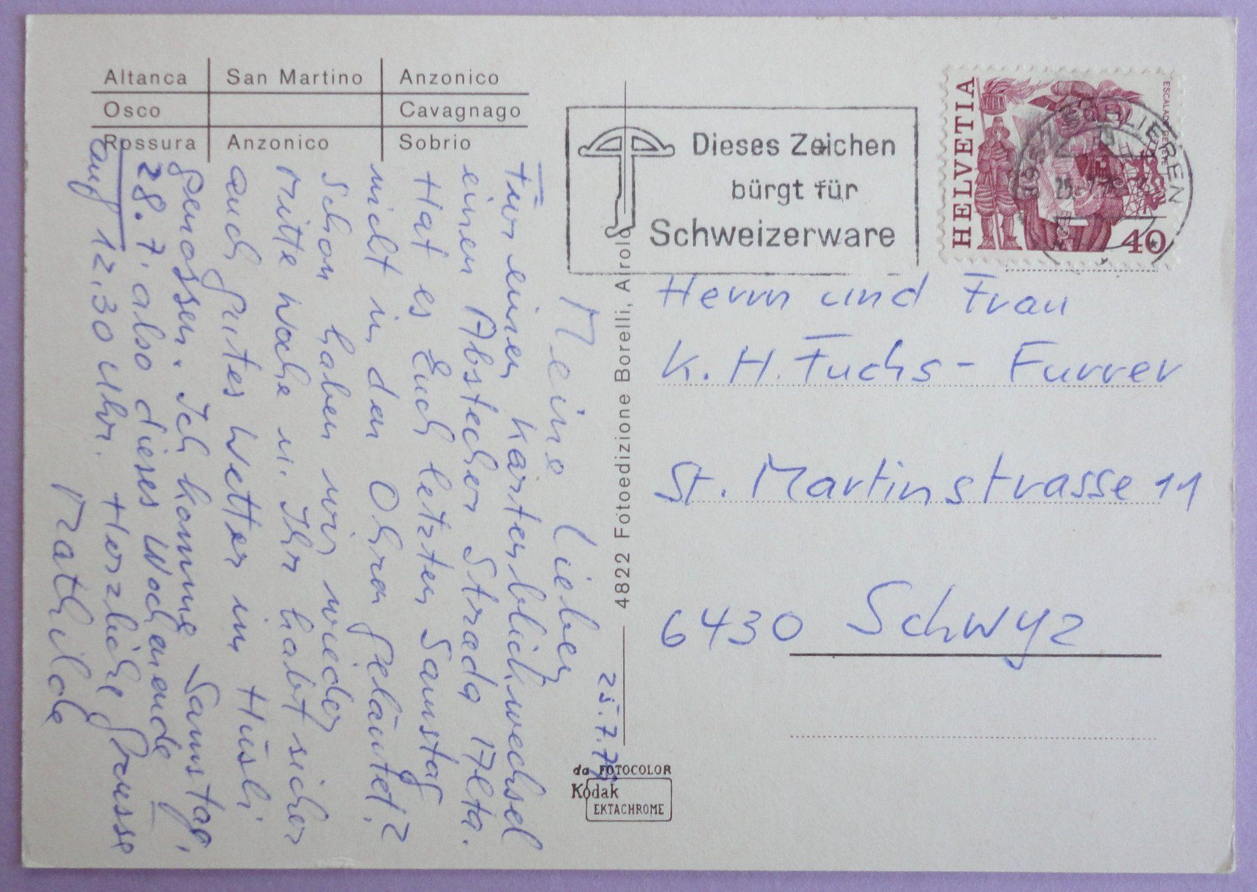 Cartoline postali: Strada Alta – Usato da Fétigny venduto da Billy2miny 1
