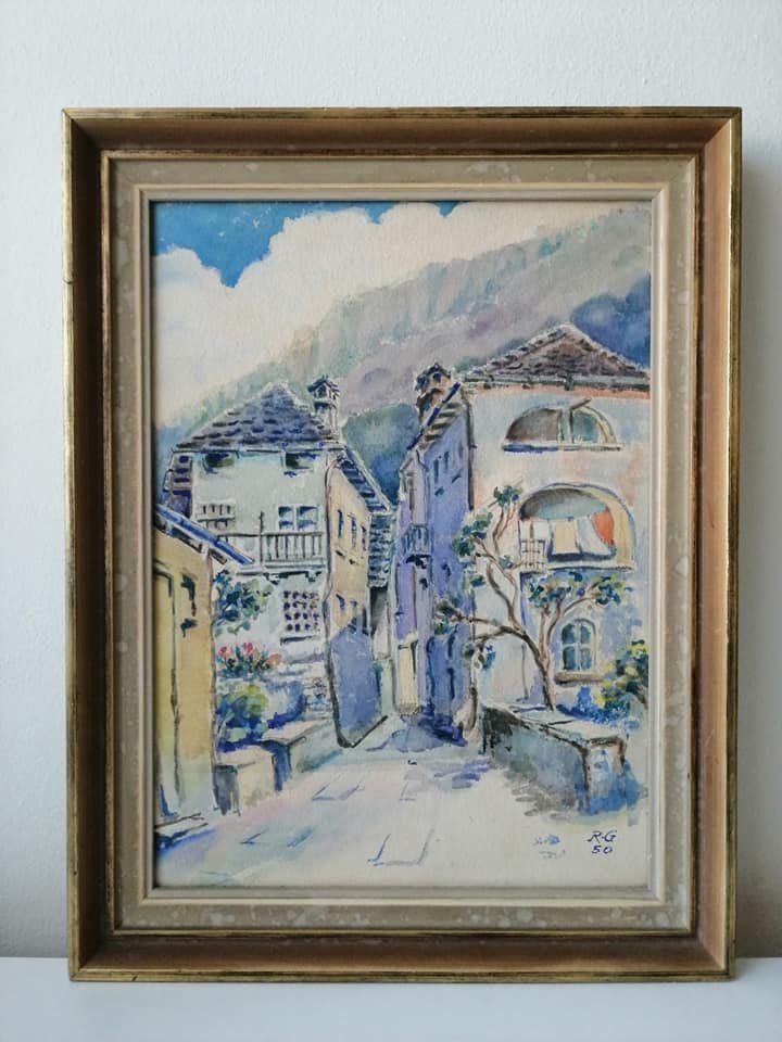 Dipinti: Aquarellbild "Gasse" Signiert. – Usato da Ostermundigen venduto da LorisHome 2