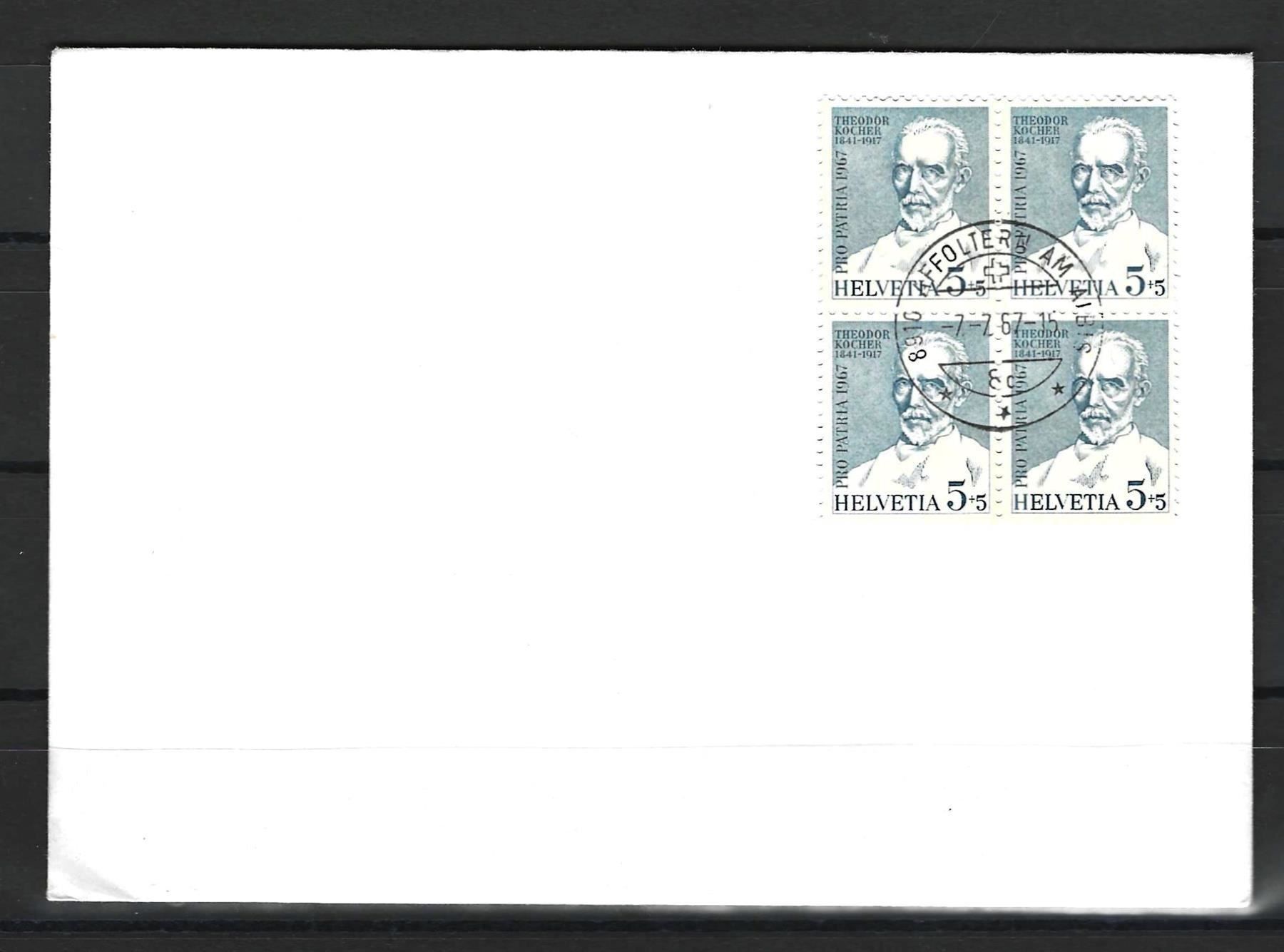 Tutti i francobolli: FDC Pro Patria Viereblock 1967 – Usato da Koblenz venduto da Markenhimmel