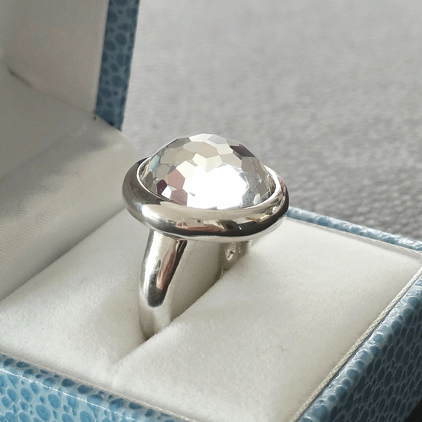 Anelli: Silber Ring 925 mit facettiertem Bergkristall  - NEU – Nuovo e nell'imballaggio originale da Uetikon am See venduto da Coralreef 5